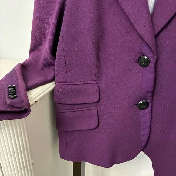 Vintage Baia wool blend Purple Women's Blazer. Size 10. Gorgeous piece! - Picture 3 of 13